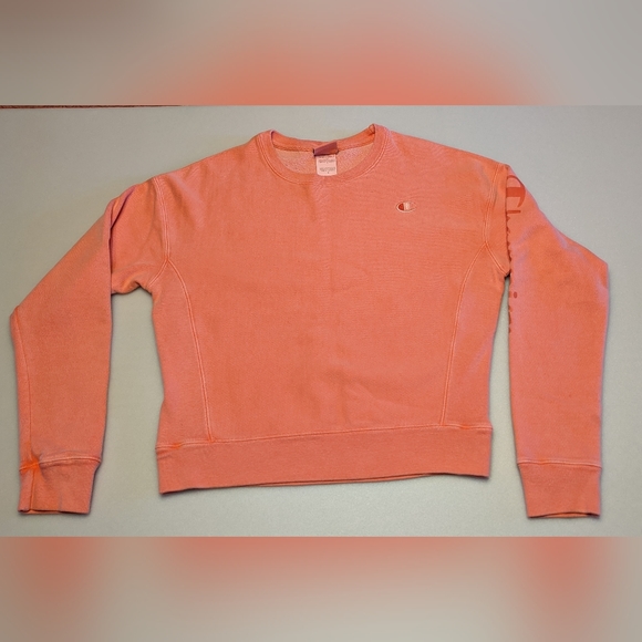 Champion Coral Crew Neck Cotton Blend Pullover Sweater. Size Small - Picture 4 of 10